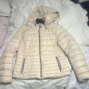Women's Cream Puffer Jacket